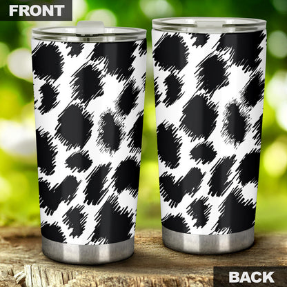 Cheetah Black Print Pattern Tumbler