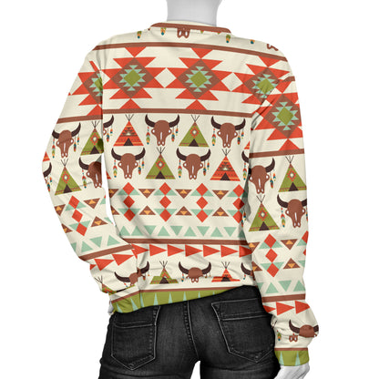 American indian Ethnic Pattern Women Long Sleeve Sweatshirt