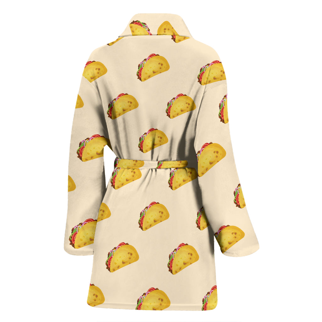 Taco Print Design LKS302 Women Bathrobe