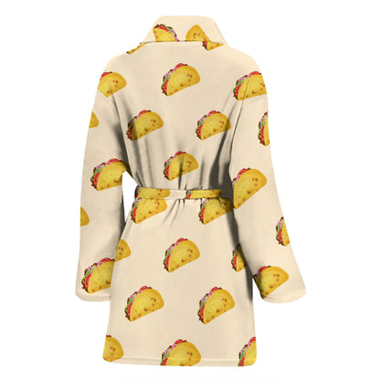 Taco Print Design LKS302 Women Bathrobe