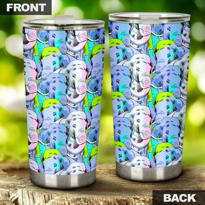 Elephant Art color Print Pattern Tumbler