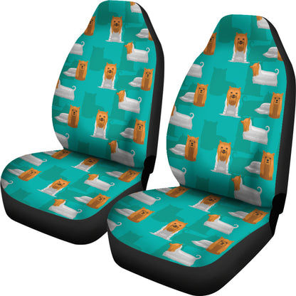 Silky Terriers Print Design LKS301 Car Seat Covers