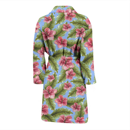 Tropical Flower Print Design LKS301 Men Bathrobe