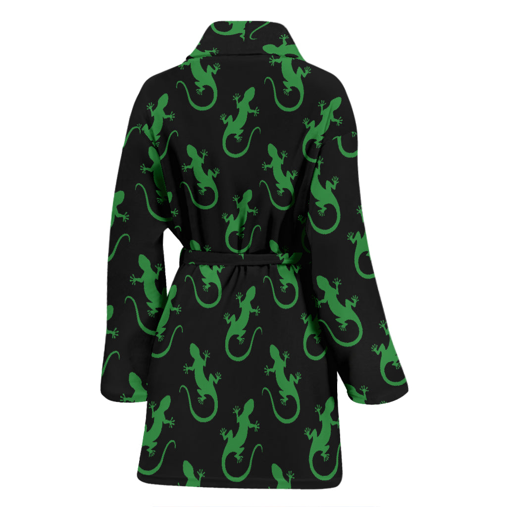 lizard Print Design LKS401 Women Bathrobe