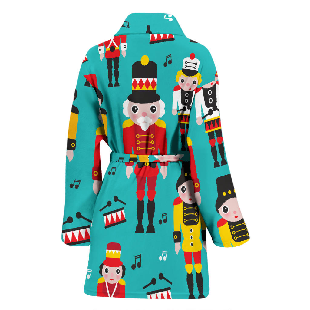 Nutcracker Pattern Print Design A03 Women Bathrobe