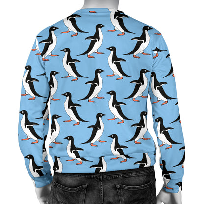 Penguin Dance Pattern Men Long Sleeve Sweatshirt
