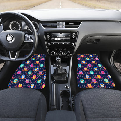 Owl Cute Themed Design Print Car Floor Mats Front Back