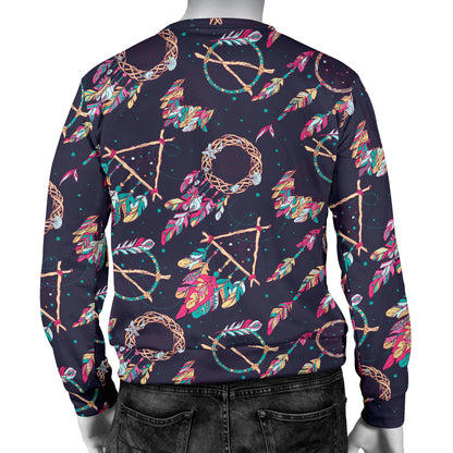 Boho Dream Catcher Colorful Men Long Sleeve Sweatshirt