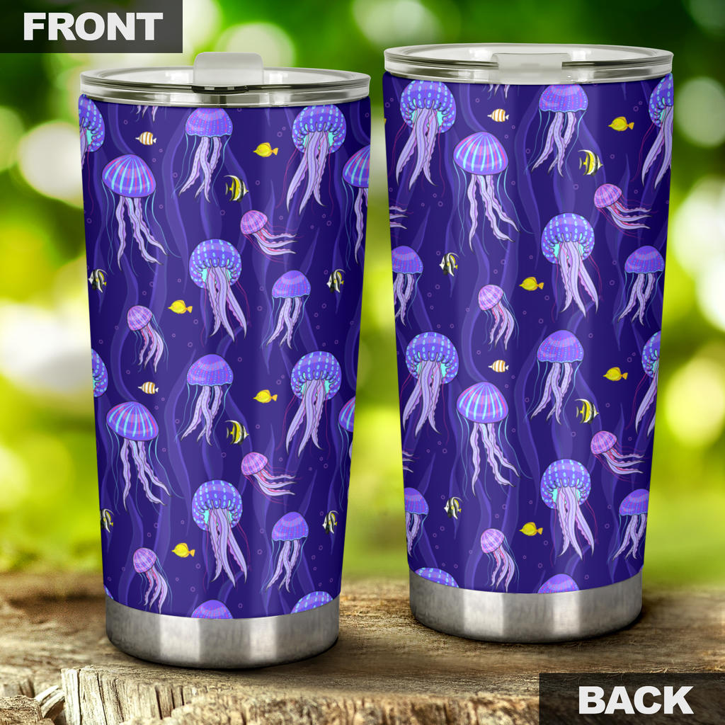 Jellyfish Style Print Tumbler