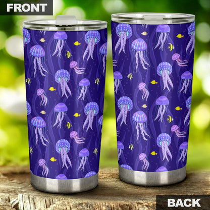 Jellyfish Style Print Tumbler