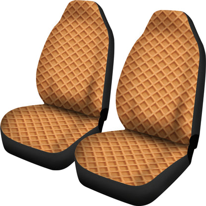 Waffle Texture Print Design LKS301 Car Seat Covers