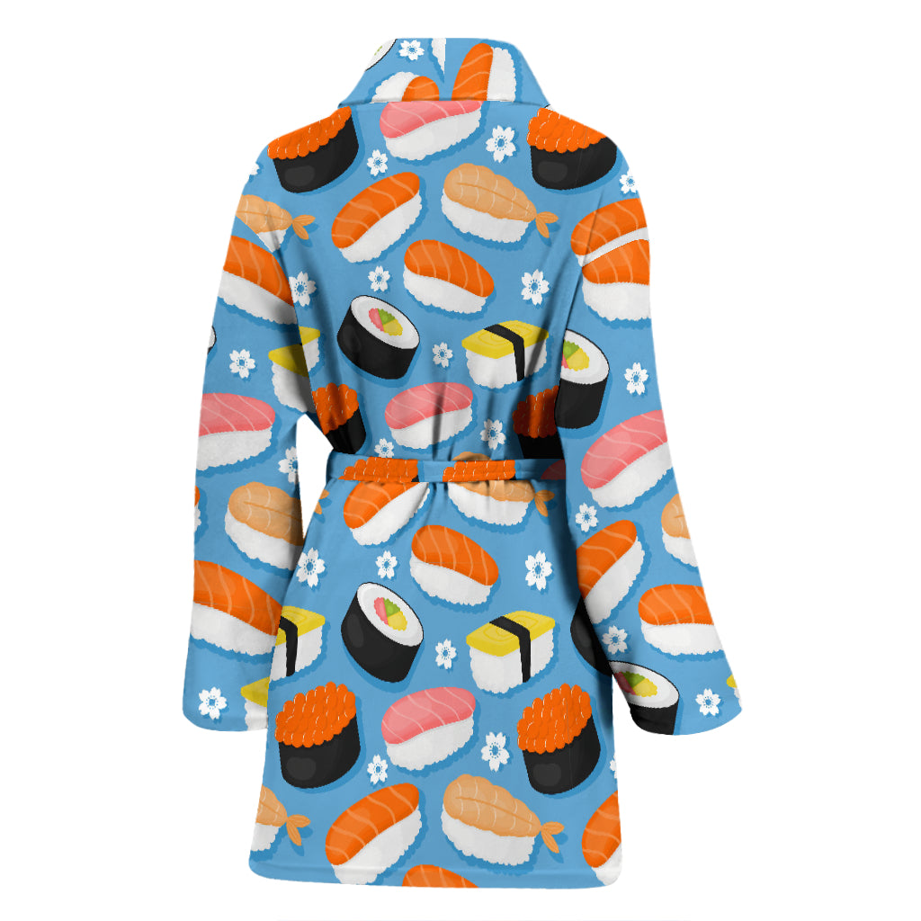 Sushi Print Design LKS304 Women Bathrobe