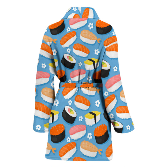 Sushi Print Design LKS304 Women Bathrobe