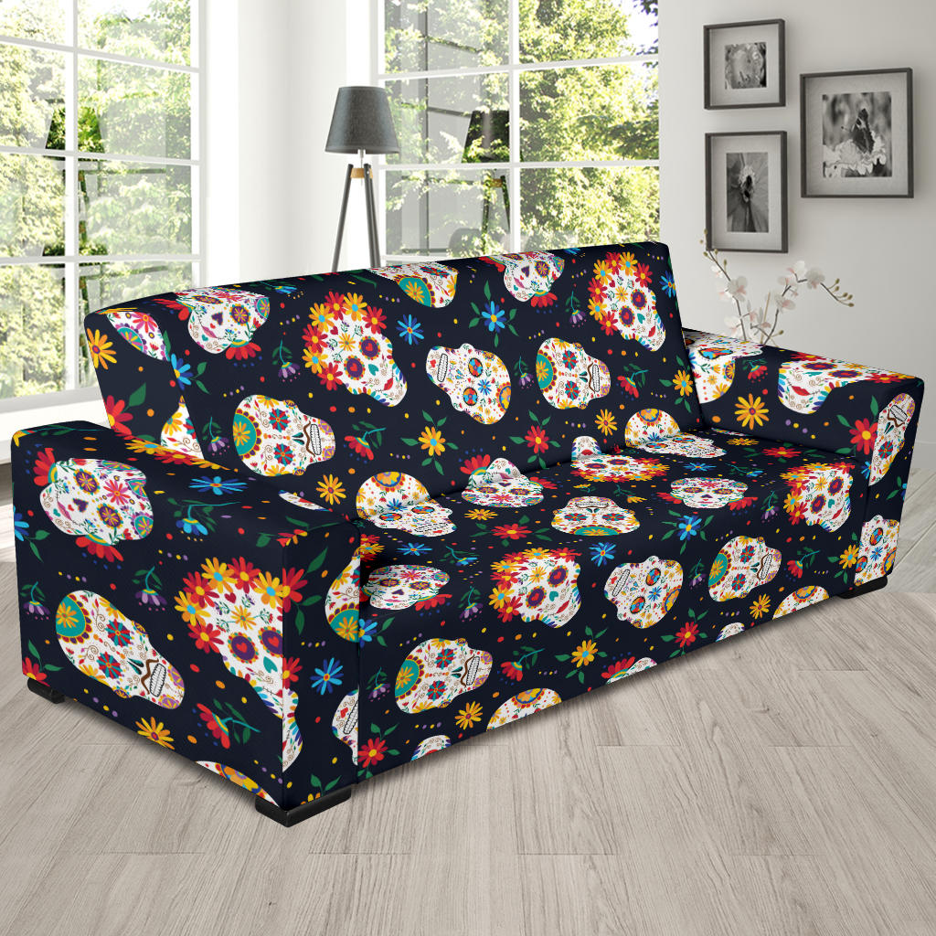 Sugar Skull Print Design LKS305 Sofa Slipcover
