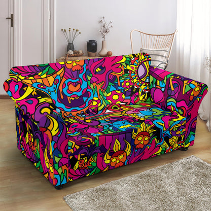 Trippy Print Design LKS304 Loveseat Couch Slipcover