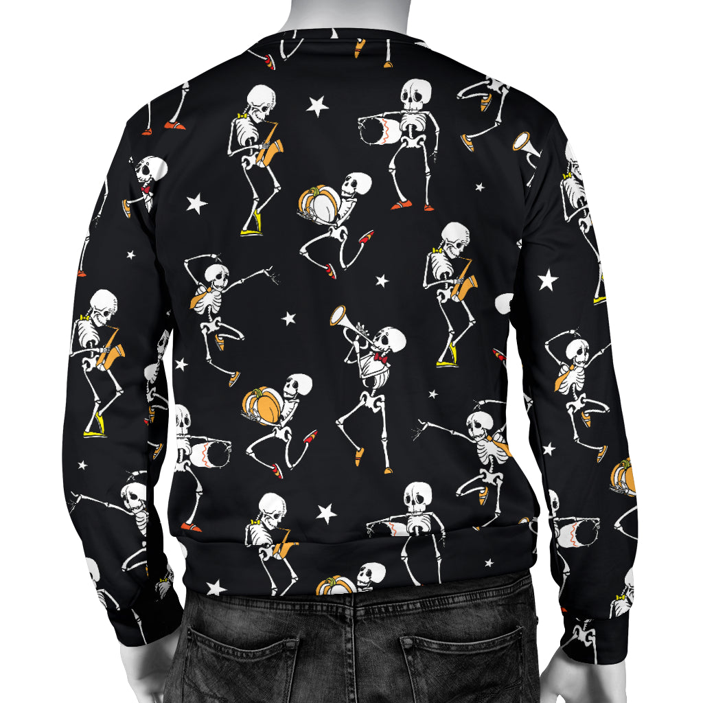 Skeleton Dance Print Men Long Sleeve Sweatshirt