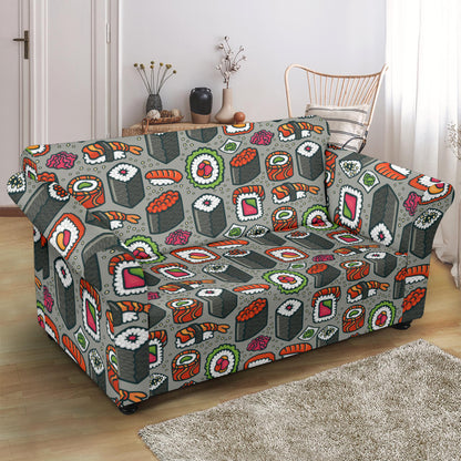 Sushi Print Design LKS301 Loveseat Couch Slipcover