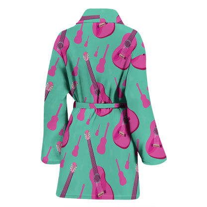 Acoustic Guitar Print Design LKS405 Women Bathrobe