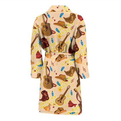 Western Lifestyle Print Design LKS303 Men Bathrobe
