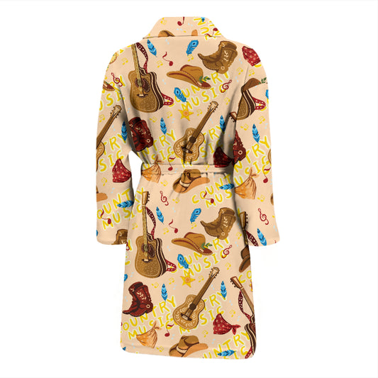 Western Lifestyle Print Design LKS303 Men Bathrobe