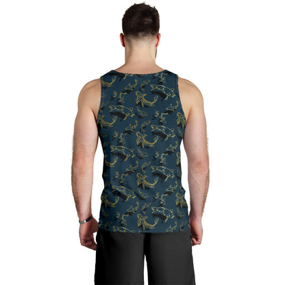 Koi Carp Cute Design Themed Print Men Tank Top