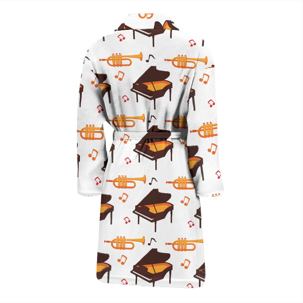 Piano Print Design LKS406 Men Bathrobe