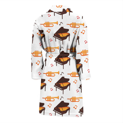Piano Print Design LKS406 Men Bathrobe
