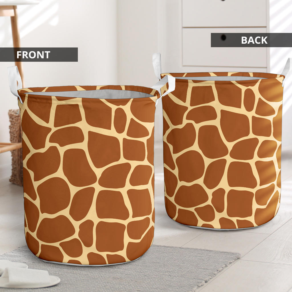 Giraffe Texture Print Laundry Basket