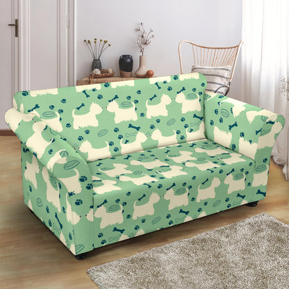 Scottish Terriers Print Design LKS302 Loveseat Couch Slipcover