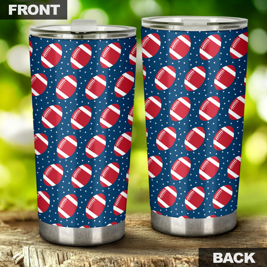 American Football Star Design Pattern Tumbler