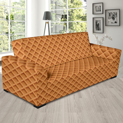 Waffle Texture Print Design LKS301 Sofa Slipcover