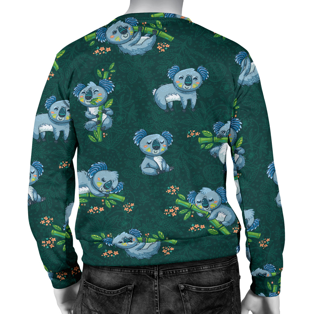 Koala Blue Design Print Men Long Sleeve Sweatshirt