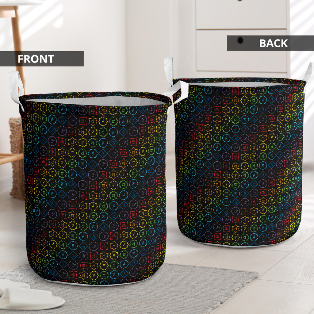 Chakra Colorful Symbol Pattern Laundry Basket