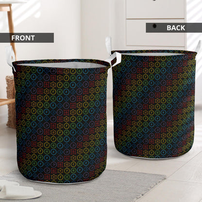 Chakra Colorful Symbol Pattern Laundry Basket