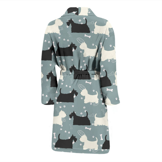 Scottish Terriers Print Design LKS301 Men Bathrobe