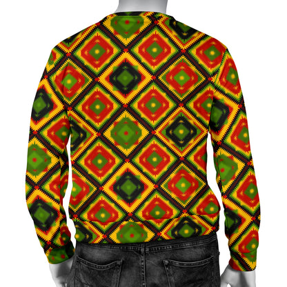 Rasta Reggae Color Pattern Men Long Sleeve Sweatshirt