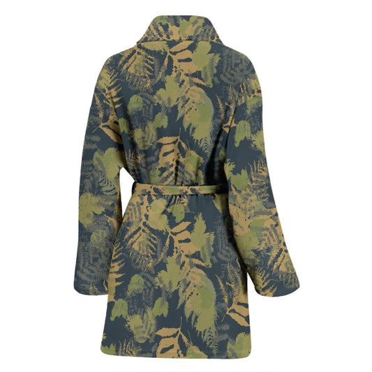 Camouflage Tropical Pattern Print Design 04 Women Bathrobe