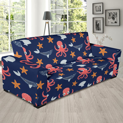 Octopus Pattern Print Design A04 Sofa Slipcover