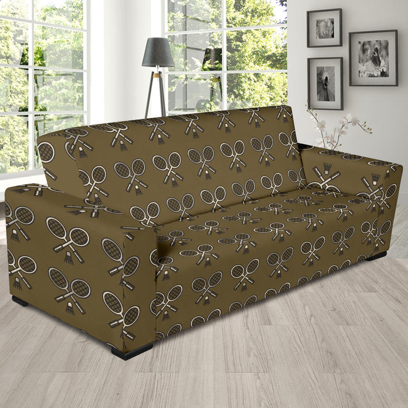 Badminton Pattern Print Design 07 Sofa Slipcover