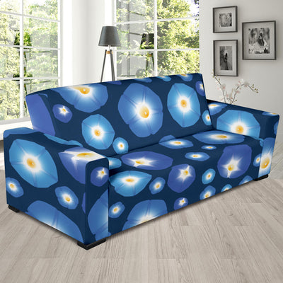 Morning Glory Pattern Print Design 02 Sofa Slipcover