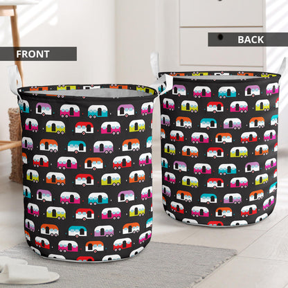 Camper Caravan Pattern Laundry Basket