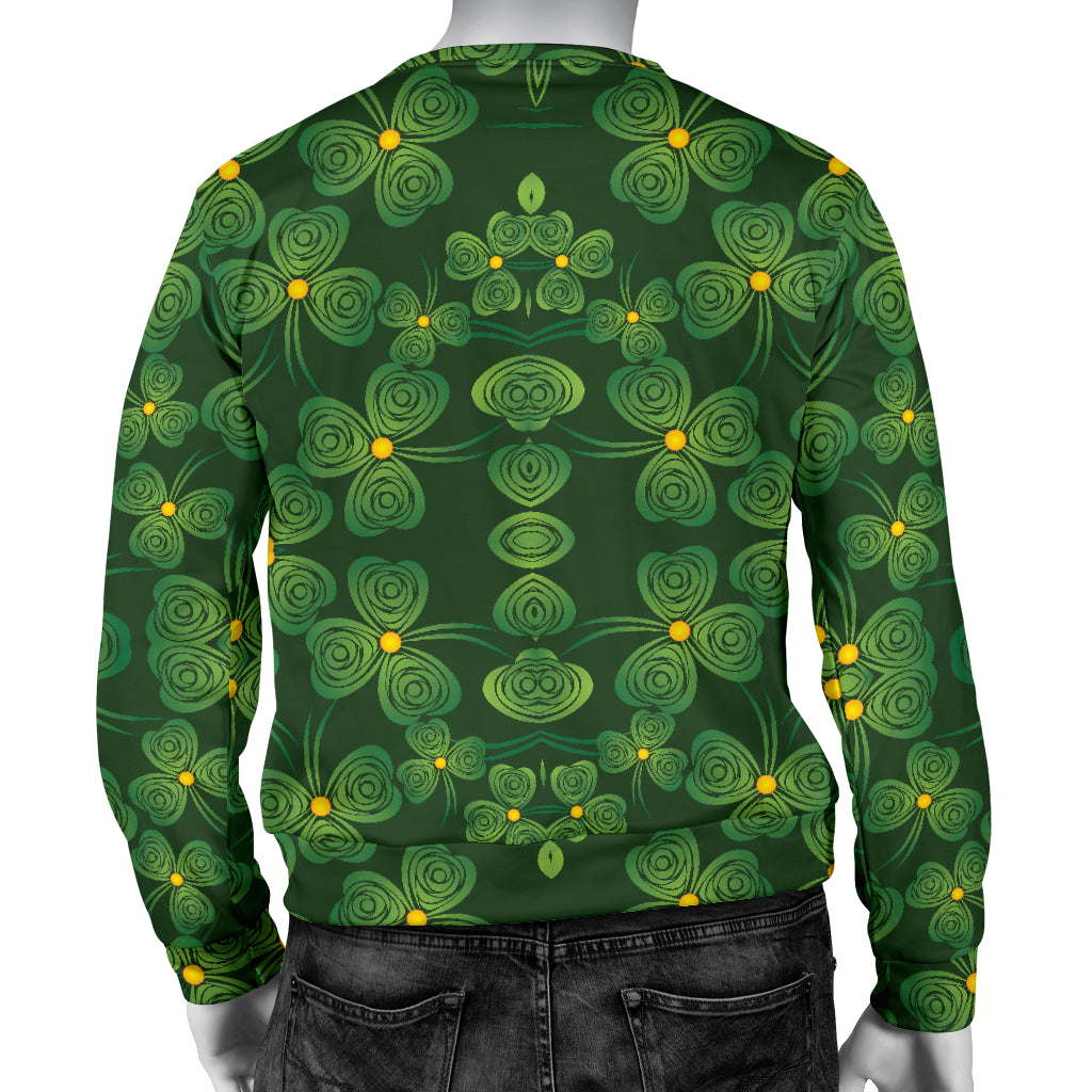 Shamrock Pattern Men Long Sleeve Sweatshirt