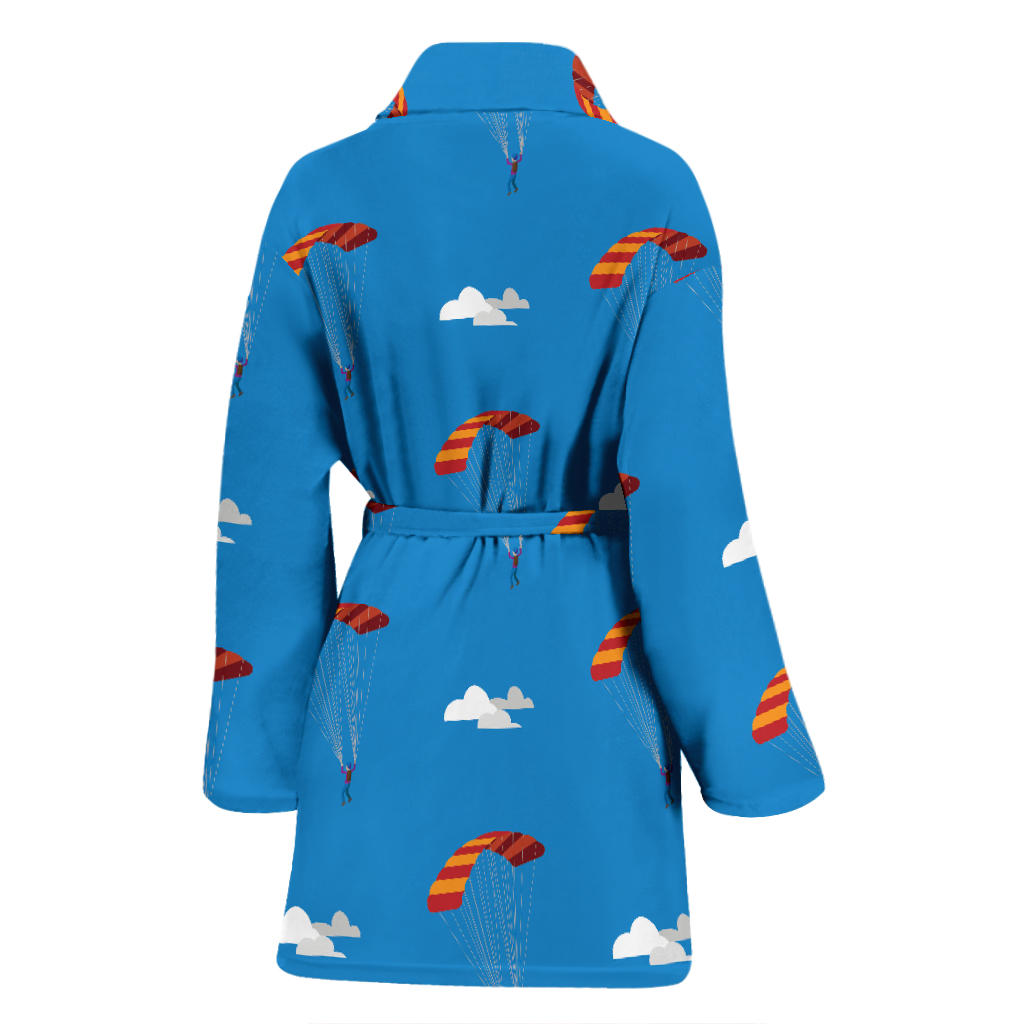 Skydiving Pattern Print Design 02 Women Bathrobe