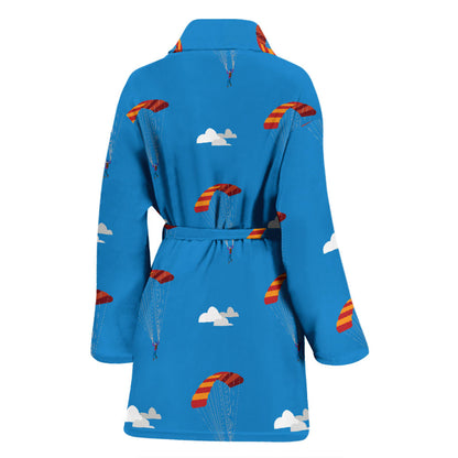 Skydiving Pattern Print Design 02 Women Bathrobe