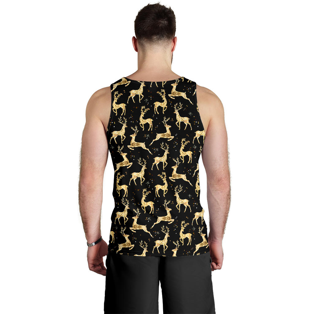 Deer Gold Pattern Men Tank Top