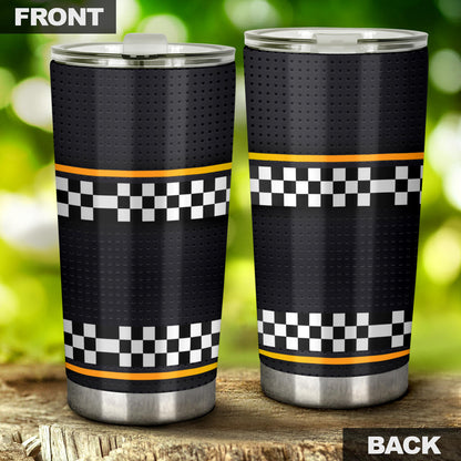 Checkered Flag Yellow Line Style Tumbler
