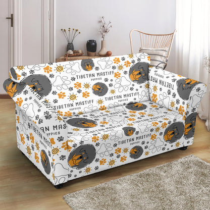 Tibetan Mastiffs Print Design LKS302 Loveseat Couch Slipcover