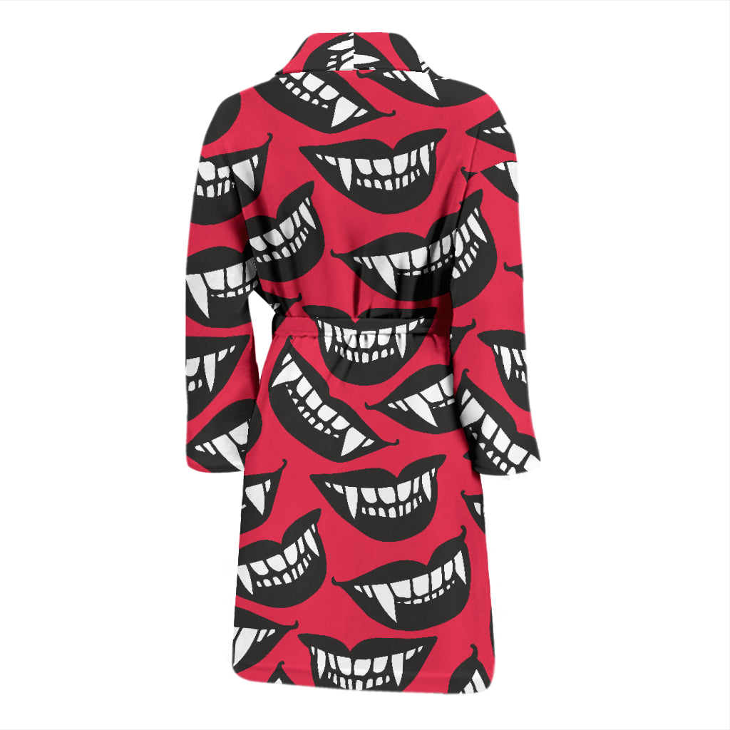 Vampire Lips Print Design LKS305 Men Bathrobe