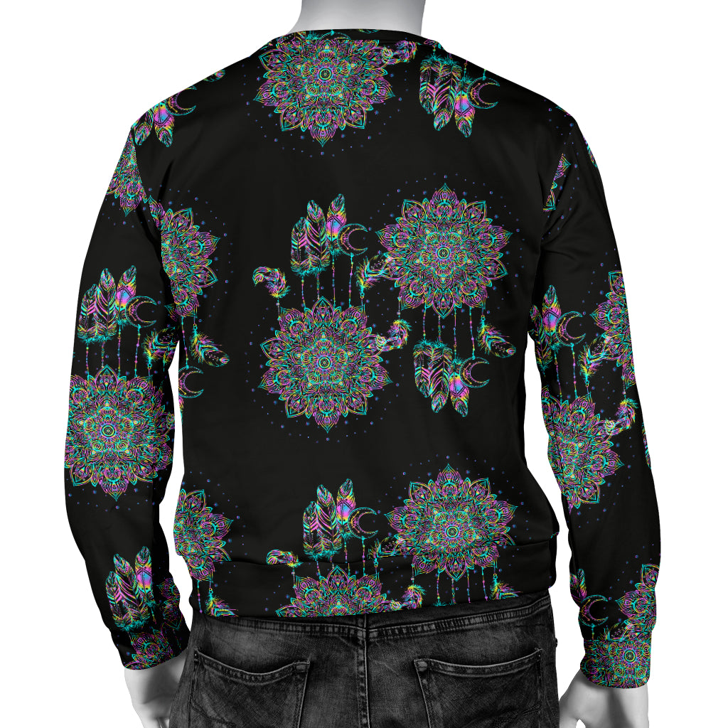 Dream Catcher Colorful Hand Draw Men Long Sleeve Sweatshirt