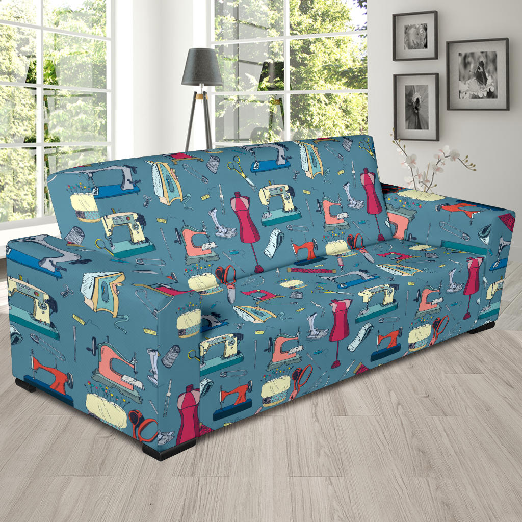 Sewing Equipment Print Design LKS301 Sofa Slipcover